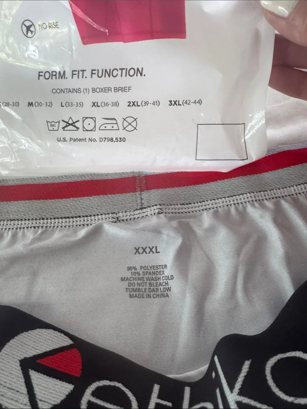 ethika Black Graphic Boxer Briefs with Fist Print